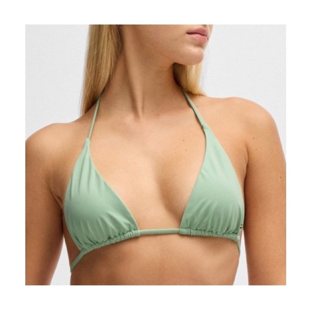 Hugo Boss Green Boss Beach Triangle Bikini Swim Top NWT